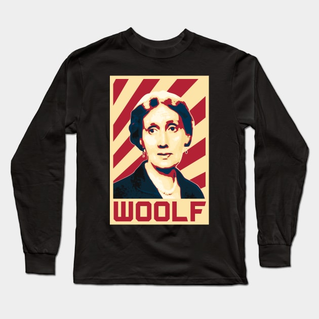 Virginia Woolf Retro Long Sleeve T-Shirt by Nerd_art